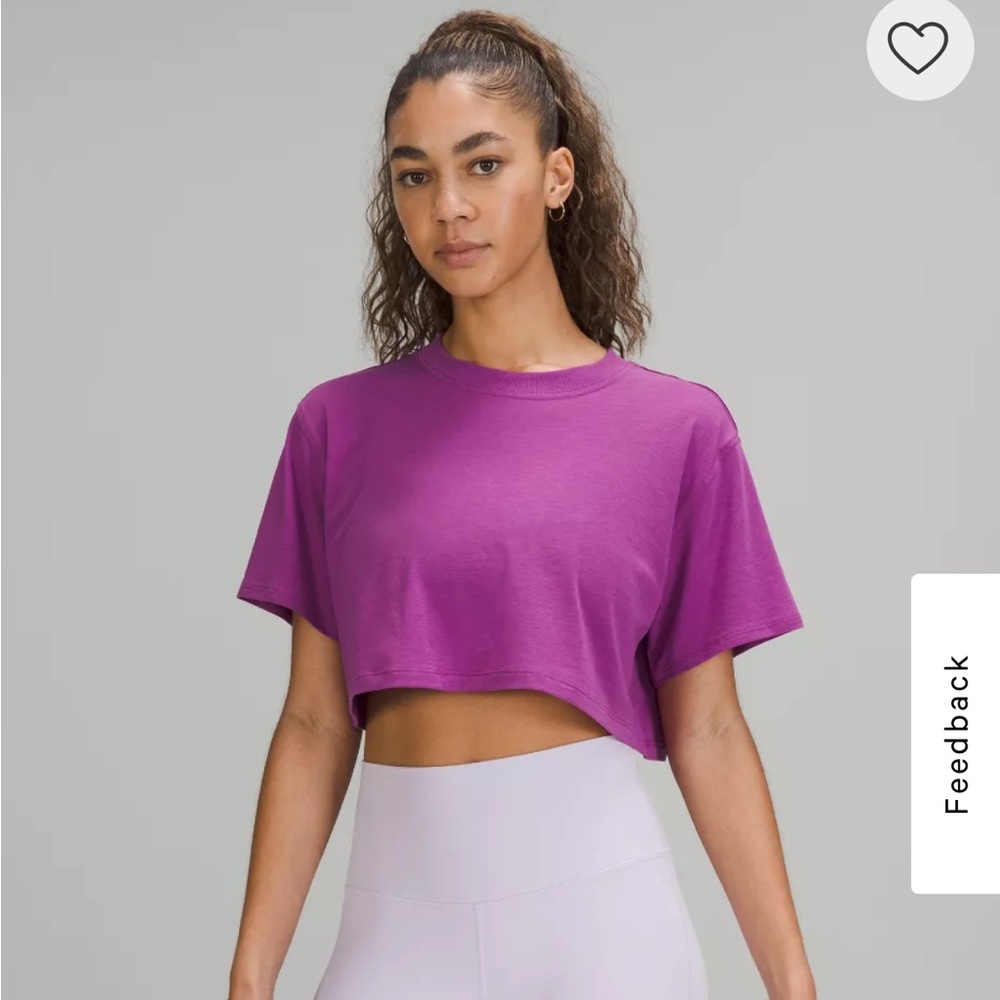 Lululemon All Yours Cropped Crewneck Tee size 6